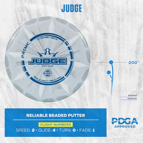 Dynamic Discs Prime Burst 5 Disc Golf Set | Includes Putter, Midrange, 2X Fairway & Driver + Mini Marker | Disc Golf Accessories for Beginners | 170-176g | Beginner Pack for Amateurs