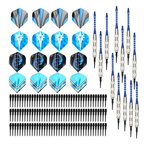 RiToEasysports Soft Tip Darts Set, Removable Aluminum Alloy Rods, Darts for Beginners Professionals Christmas Birthday Gift