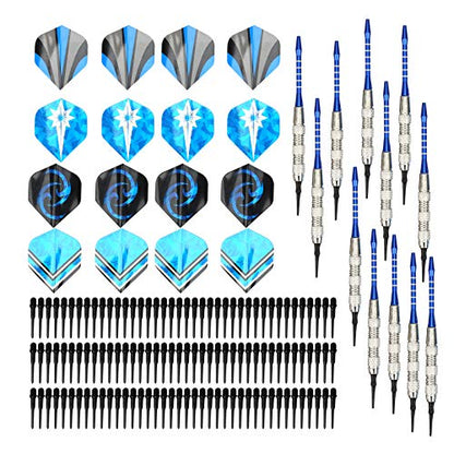 RiToEasysports Soft Tip Darts Set, Removable Aluminum Alloy Rods, Darts for Beginners Professionals Christmas Birthday Gift