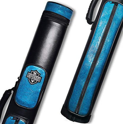 2x2 Hard cue case Oval Pool Cue Billiard Stick Carrying Case - color: A01-Turquoise