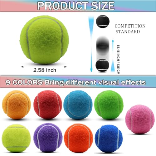 SHYUJAJIE Tennis Balls, 20 Pack Training Tennis Balls,High Elasticity Practice Tennis for Beginner, Exercise Playing Balls for Pet Dog - color: Yellow