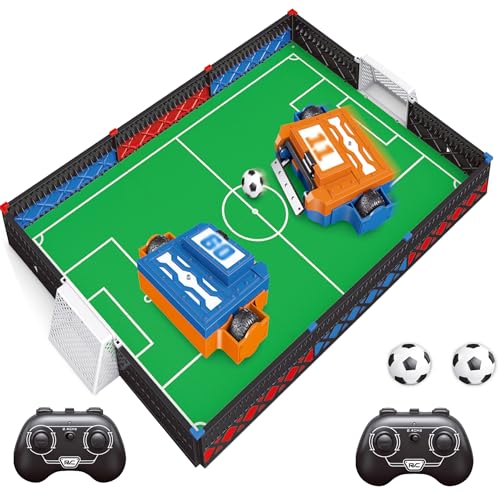 Mostop Remote Control Battle Robots Arena Set, Electronic Soccer Robot Board Game Set for Kids, 2-Player Mini Foosball Table Game, RC Fighting Robots STEM Toy Soccer Gift for Kids 8-12 Boys Girls