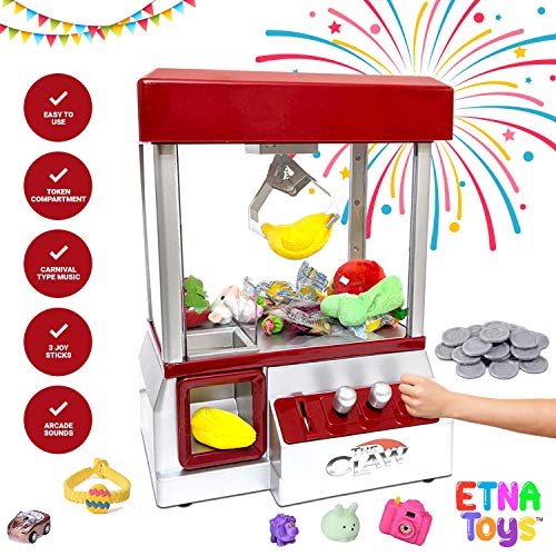 Etna Electronic Arcade Claw Machine Mini Candy Prize Dispenser Game with Sound
