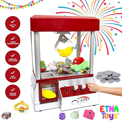 Etna Electronic Arcade Claw Machine Mini Candy Prize Dispenser Game with Sound