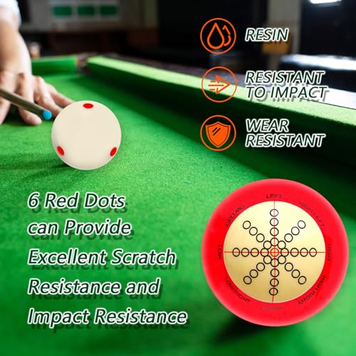 2 Pcs Billiards Cue Ball 2-1/4" Pool Cue Ball Practice Training Artifact with A Pair of Three Finger Billiard Gloves 2 Pool Box Bag Table Training for Table Accessories - style: Fashion