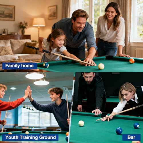 LOTKEY Pool Cue Stick,58"/52"/48"/42" Pool Cue Set of 4/2/1 Billiard Cues Sticks for Professional,Pool Sticks for Adults 14 15 19 20 21oz House Bar with 2 Billiard Chalk - color: 48" set of 2 with 2 Chalks