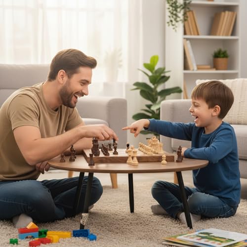 Ajedrez Magnetic Wooden Chess Set, 15" Walnut Folding Chess Board with Handcrafted Staunton Pieces 2 Extra Queens, Portable Travel Chess Board Game for Adults Kids, Gift Box & Storage Bag - color: Gray
