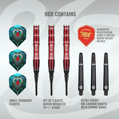 Future Knights Dreadheart Soft Tip Dart Set | 90% Tungsten Professional Darts for Electronic Dartboard | for All Skill Levels | Soft Tips for Electronic Boards | Made in New Zealand