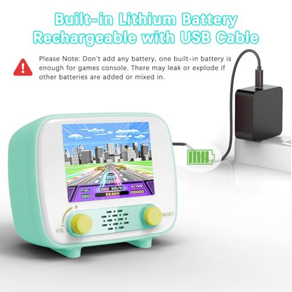 Handheld Game Console, Retro Handheld Game Console with 2.8-inch LCD Screen,Featuring 216 Single-Player Games and 84 Two-Player Games, Suitable for Children and Adults - size: White 216 Games One Player + 84 Games Two Player