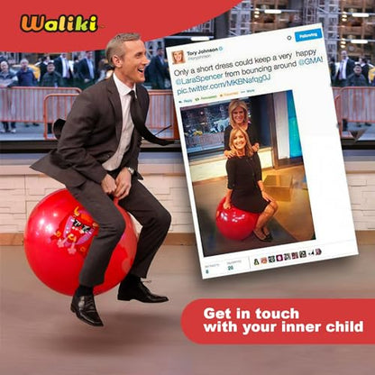 WALIKI Hopper Ball for Teens | Hippity Hop | Jumping Hopping | Bouncy Ball Field Day (22"/55CM) - color: Emoji 3, size: Ages: 10-15 (22")