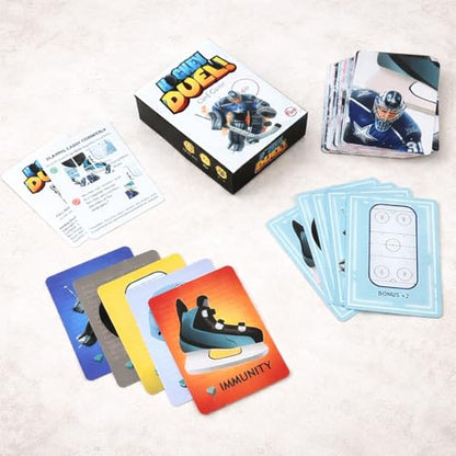 Hockey DUELl! Card Game – Fast-Paced Puzzle & Strategy Game for Kids, Teens & Adults | 2–4 Players or Team Play | Ages 7+ | Youth Ice Hockey to NHL-Inspired Sports Family Game Night Fun.