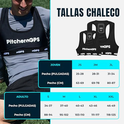 PitcheroGPS Soccer Tracker & Vest - Tracks 18 Key Performance Metrics - Includes 60 Days Subscription. Soccer Training Equipment for Performance & Fitness Tracking (Youth Large) - size: Youth Large