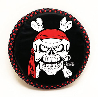 Skull Black - Red 9 Inch Flyer - Flying Disc - Frisbee 140g - Soft Catches-Great for Adults or Team Player, Indoor or Outdoor by: Saturnian I