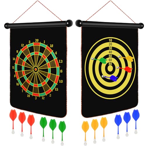 Magnetic Dart Board Outdoor Game Suitable for Children to Play Comes with 12 Darts Best Toys Gifts for Teenage Boys Girls Age 5 6 7 8 9 10 11 12 Years (12 in) - size: 12"