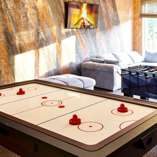 TIESOME 8 PCS Air Hockey Pucks, 2.5" Red Professional Air Hockey Puck Set Durable Pucks for Large Tables Best Air Hockey Accessories for Game Tables Equipment Accessories