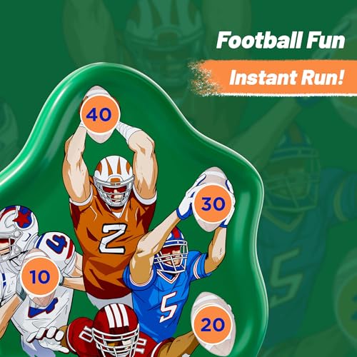 Funscape Kids Inflatable Football Pool Toy, Fun Swimming Pool Soft Ball Toss Game, Outdoor Yard Water Target Sports Activity, Cool Summer Beach Family Party Gift 3 4 5 6 7 8 Yr Boy Girl Child-Football - style: Football