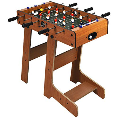 HPW Folding Design Foosball Table Indoor Soccer Game Table 6 Rods with 18 Keepers Suitable for Family Game Night Arcades Game Room Bars Parties Ideal for Children 8+ Years