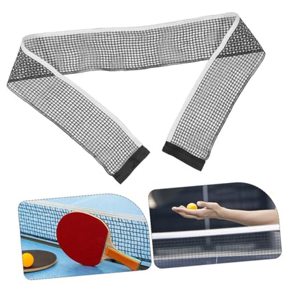 TOYANDONA Table Tennis Net Replacement Portable Cotton-Polyester Mesh for Training and Competition Adjustable Height Fits Standard Tables Quick Assembly