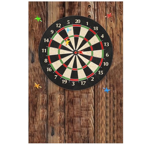 Wood Grain Dart Board Wall Protector Dartboard Surround Wall Protector Felt Dartboard Wall Protection Self-Adhesive Spliced Wall Surround Board Dart Board Backing Felt Wall Tiles Cork Board