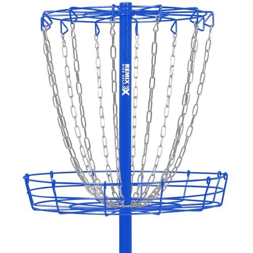Remix Practice Basket for Disc Golf - Choose Your Color and Style - style: Single Chain - Royal Blue