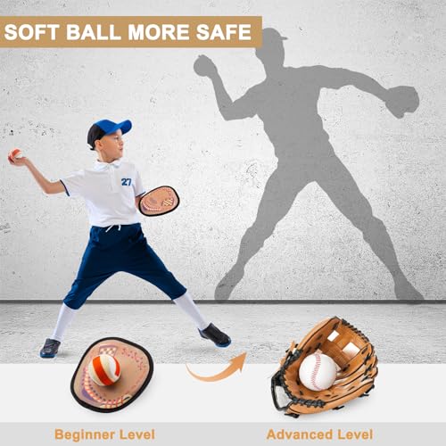 Toss and Catch Ball Game Outdoor Games for Kids Toys Baseball Games Beach Toys Baseball Training Paddle Ball Yard Pool Games Outside Toys for 3 4 5 6 7 8 Year Old Easter Gifts for Kids