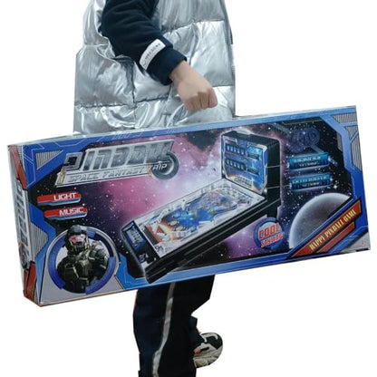 Tabletop Pinball Machine Game Portable Pinball Machine Toy Electronic Pinballs Ball Shooting Game with LED Lights Sounds and Digital Scorer