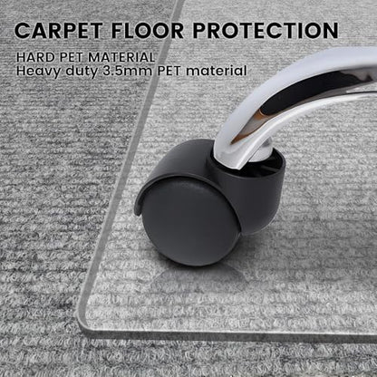 Office Chair Mat - Heavy Duty, 47"x32", 1/7" Thick, Flat Shipping, Suitable for Carpet and Hardwood Floor - size: 47“x32”×1/7“(1Pack)