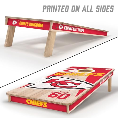 YouTheFan NFL 2’ x 4’ Professional Wood Cornhole Game with Logo Bags