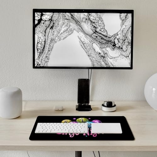 It's Bingo Night Printed Desk Mat Non-Slip Desktop Pad Protector Cover for Keyboard and Mouse Office and Home