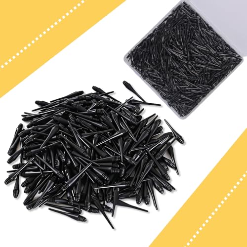 500 Pack 2BA Thread Soft Dart Tips, Plastic Dart Points Replacement, Premium Dart Accessories