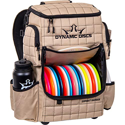 Dynamic Discs Combat Ranger Disc Golf Backpack | Large Bag w/Putter Pouch | 20+ Discs Capacity | Disc Golf Accessories - color: Sandstone