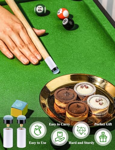 20 Sets Pool Cue Tips Replacement Kit, Screw On Pool Stick Tips Billiard Cues Tips Replacement with White Pool Cue Stick Ferrules, 12mm/13mm, 10 Sets Each