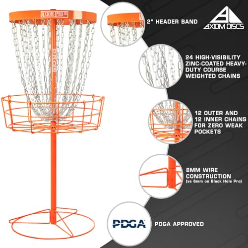 Axiom Discs Pro HD Disc Golf Basket - color: Orange