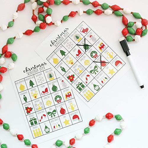 Scavenger Hunt Games for Kids, Set of 20 | Outdoor or Indoor, Road Trip Travel Activities, Includes Dry Erase Marker and Cards, Family Game Night, Variety Pack