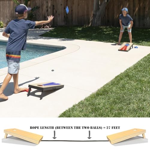 Cornhole Boards Distance Setup Tool, Cornhole Game Measuring Device, Accessories for Corn Hole Boards (Regulation 27-Foot Distance)