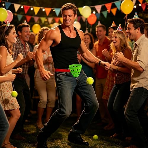 Swing Ball Game - Catch Cup | Funny Family Party Game | Swing Bucket Ball Catching Toy For Wedding Birthday Christmas Graduation Beach Yard Outdoor Indoor Fun Activity - color: Green