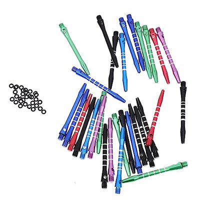 GANAZONO 1set Aluminum Alloy Dart Shafts Metal Dart Stems Portable and Lightweight for Indoor and Outdoor Use Includes