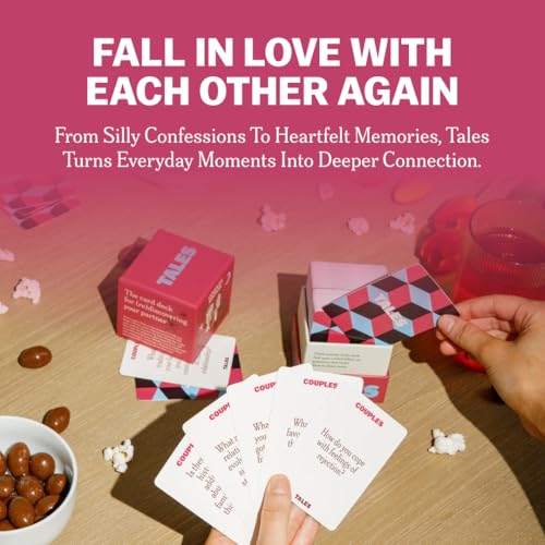 TALES 150 Conversation Starter Cards, Couples Edition, Prompts for Deeper Connection, Date Night Ideas, Anniversaries, and Quality Time Together - color: Couples Edition