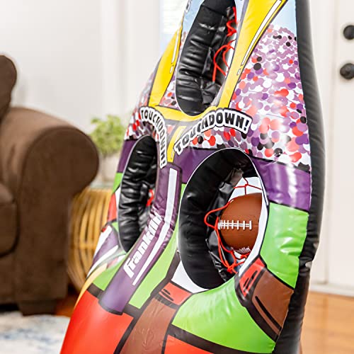 Franklin Sports Kids Football Target Toss Game - Inflatable Throwing Target Toy with Soft Mini Footballs - Fun Kids Sports Game - style: Football Target