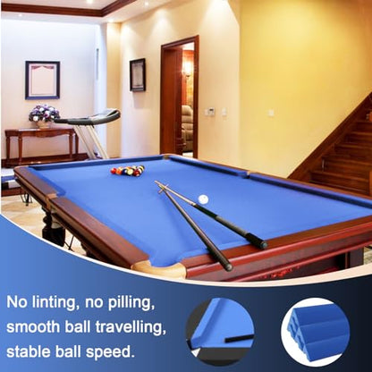 Podoy 8ft Pool Table Replacement Kit, Pool Table Bumpers (Set of 6) with Felt Cloth/Cushion Facings (Set of 12) for Billiard Rail Rubber Bumpers Home & Pro Use Billiard Rail & Pocket Accessories - color: BULE WITH CLOTH