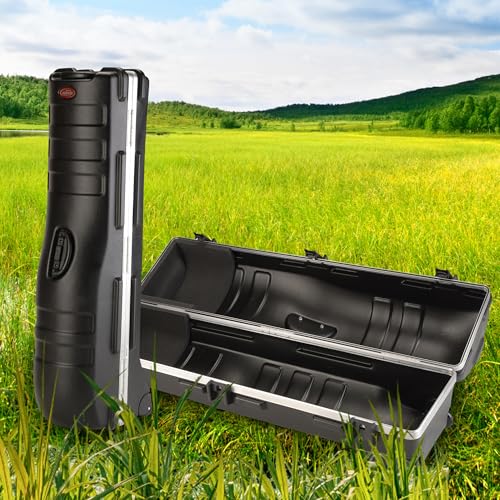 SKB Staff ATA Hard Shell Plastic Golf Travel Case for Cart Bags with 2 Wheels - Heavy-Duty Rolling Club and Driver Carrier for Airline Transport, Impact-Resistant with TSA Locking Latches - size: Large