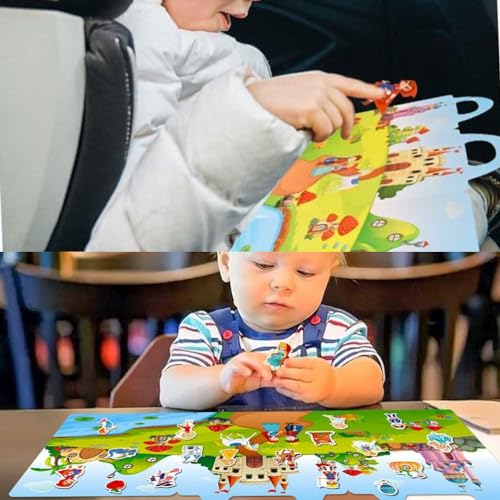 Reusable Sticker Book for Kids, Fairy Stickers Educational Learning Toys Travel Stickers Activity Books for Toddler Girls Boys Age 3+ Birthday Gifts - style: Fairy tale