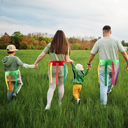 12 Pcs Catch Tail Game Belt Field Games Carnival Yard Games for Kids Adults Field Day Camping Family Birthday Outdoor Activities