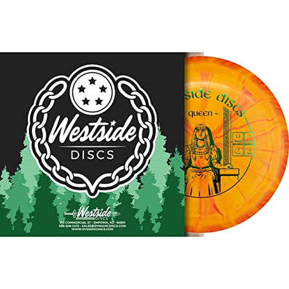 Westside Discs Origio Burst Queen Disc Golf Driver, Men and Women, Maximum Distance Frisbee Golf Disc, Great for Beginners and Easy to Throw, 176g, Stamp Color and Burst Pattern Will Vary - color: Gray