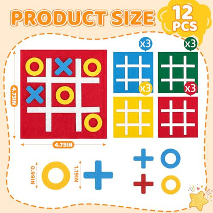 24 Pcs Tic Tac Toe Strategy Board Games for Kids Family, Easter Party Favors Goodie Bag Stuffers for Kids, Classroom Prizes Elementary, Birthday Party Gifts