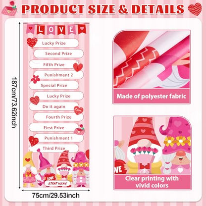 gisgfim Can Rolling Game Props Party Games Roll The Can Challenge Raffle Set for Adults Family Classroom Gatherings Birthday Party Supplies Activities Gifts Indoor Outdoor Holiday Prizes(Valentine) - style: Valentine