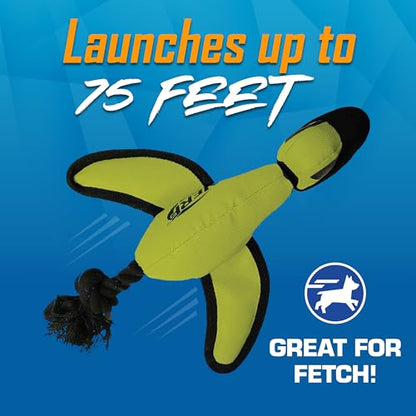 Nerf Dog Trackshot Launching Duck Dog Toy, 16.5 Dog Fetch Toy for Medium and Large Breeds, Green - color: Green