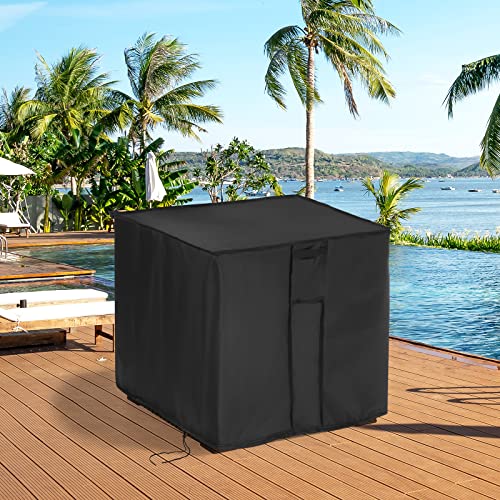 Outdoor Table Cover Square 18 Inch, Patio Table Cover for Keter Ice Cube Beer Cooler Table, Waterproof Outdoor Small Bar Table Furniture Cover - 18 X 18 X 18 Inch - size: 18" x 18" x 18"