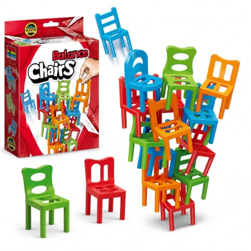 Chair Stacking Game, Tabletop Games for Adults Kids Interactive Game for Family Night, Party, Family Gathering, Gifts, Tabletop Games - color: Chair Stacking Game