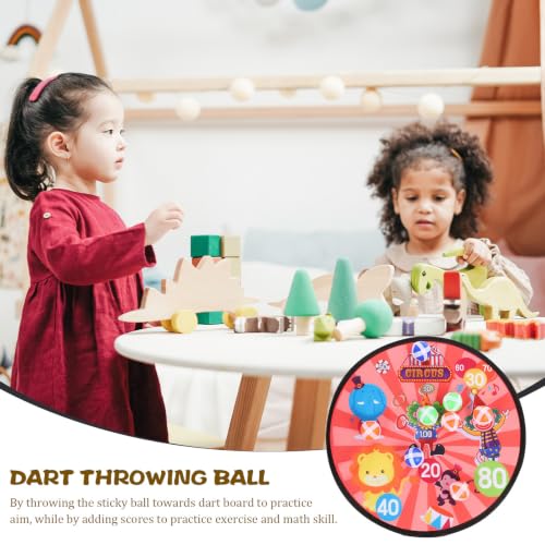 Healifty Sticky Ball Dart Board for Interactive Set with Cloth Material and Practice Aim Feature Suitable for Indoor Living Room and Outdoor Lawn Play